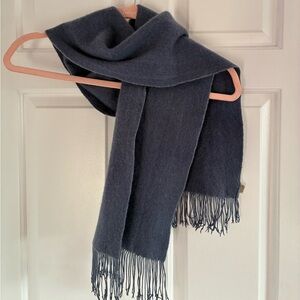 Pashmina Cashmere and Silk Dusty Blue Scarf - 9”x60”